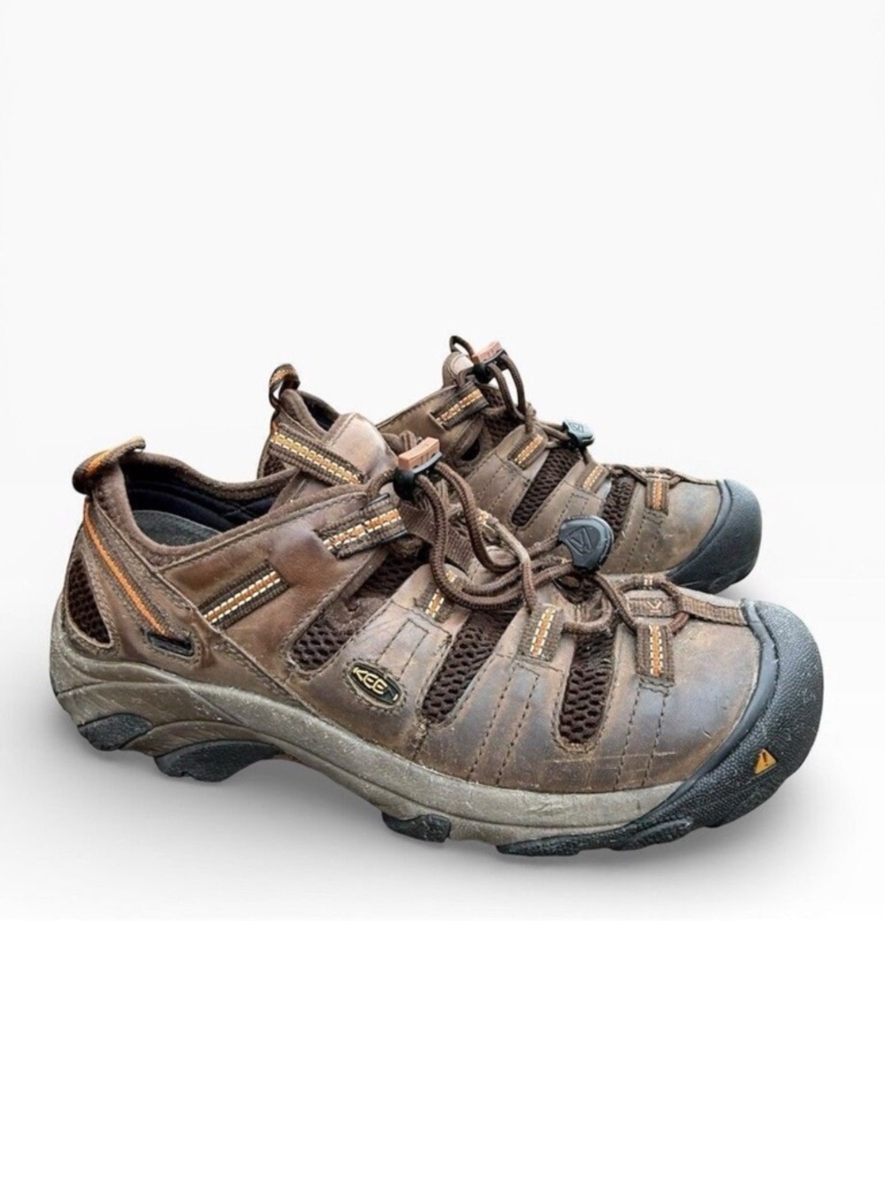 KEEN Utility Atlanta Cool Men's Steel Toe Work Shoes Brown Size 9 Safety Toe